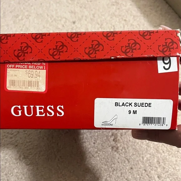GUESS Black Suede Studded Heels - Picture 4 of 4